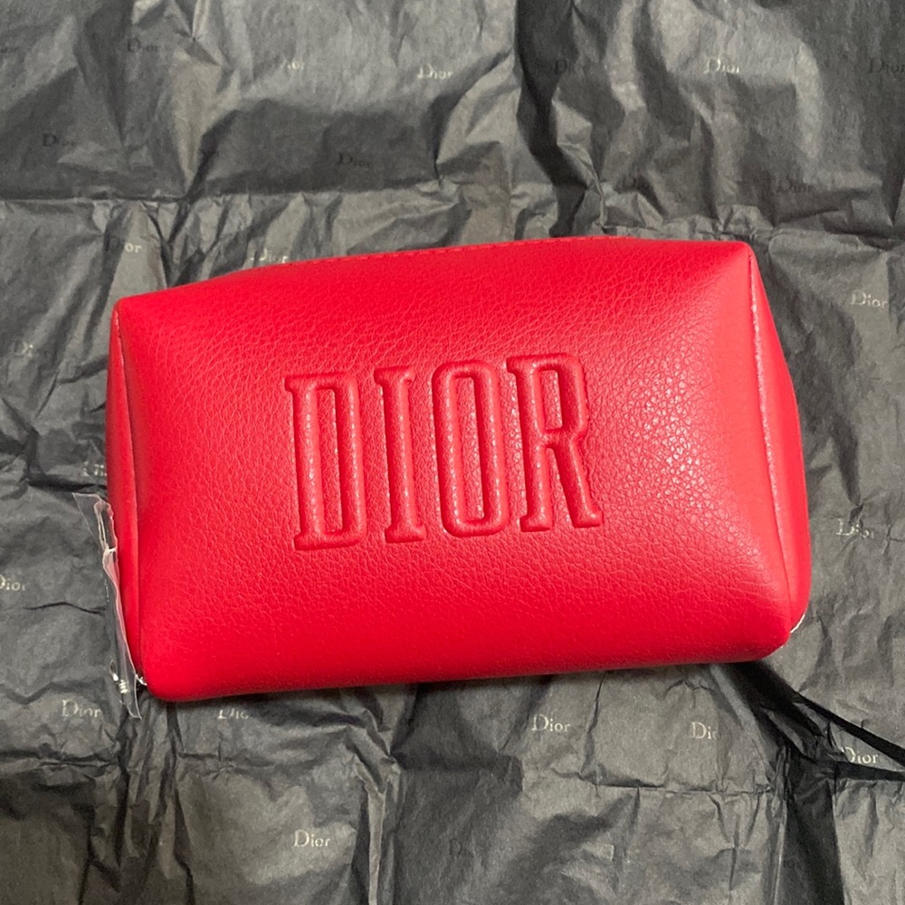 DIOR by Christian Dior Beaute red makeup bag, case, pouch. Brand new!